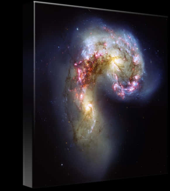 Cosmic_ Collision_ Art_ Print PNG with transparent background