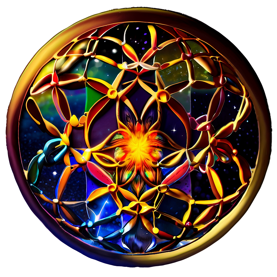 Cosmic Flower Of Life Illustration Png 06252024