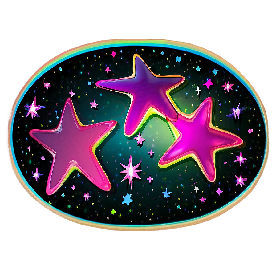 Cosmic Pink Stars Png Edm