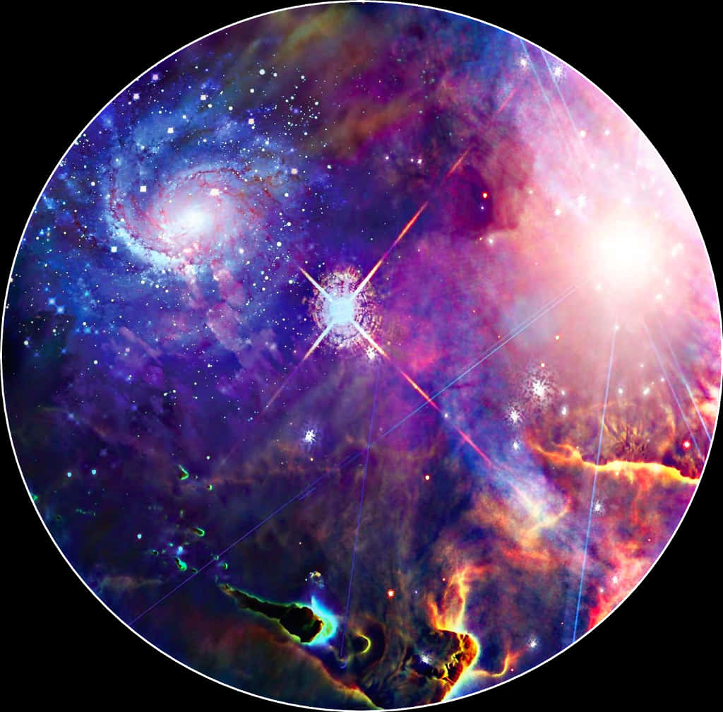 Cosmic Vista Galactic Collage.jpg PNG with transparent background