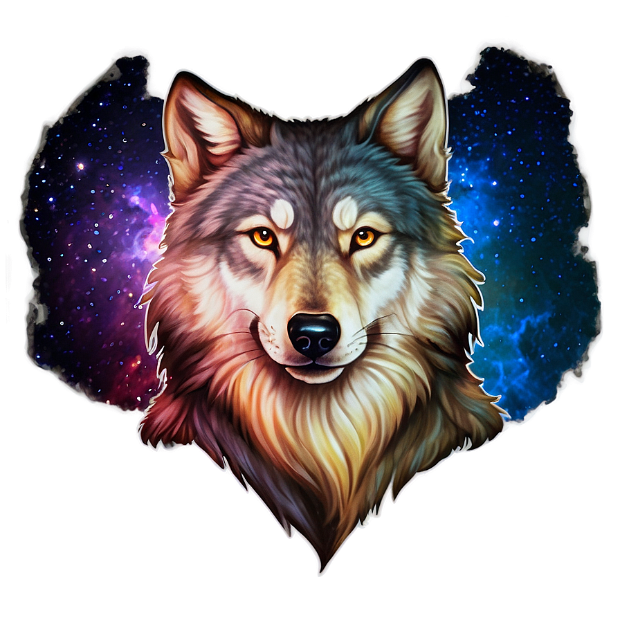 Cosmic Wolf Head Galaxy Png Dva