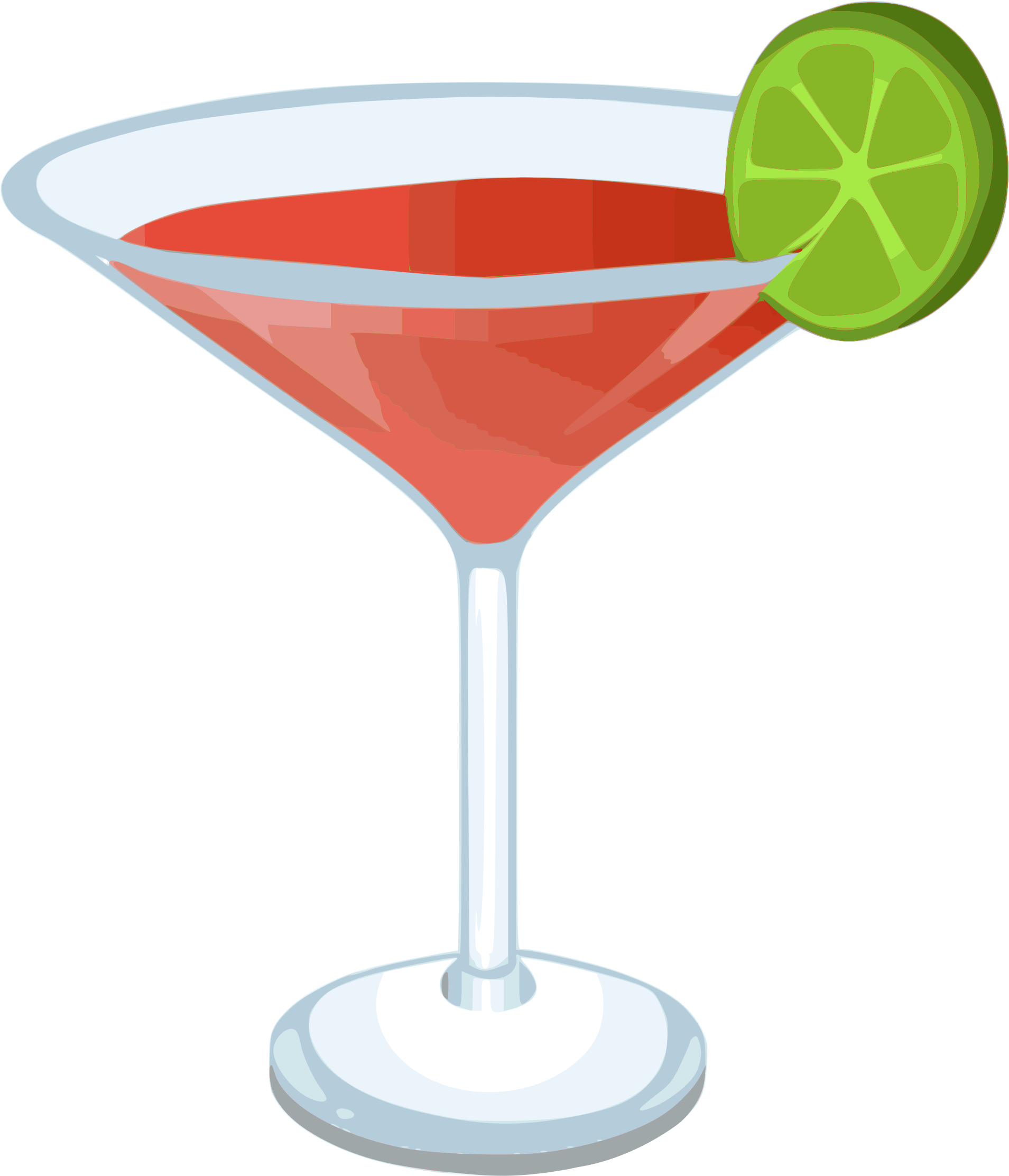 Cosmopolitan Cocktailwith Lime Garnish