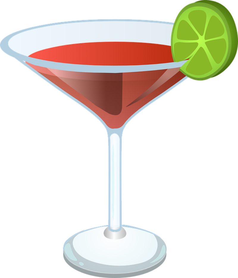 Cosmopolitan Martiniwith Lime Garnish