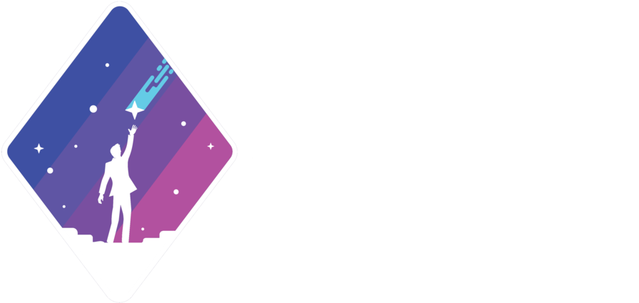 Cosmos Logowith Astronautand Satellite PNG with transparent background