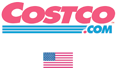 Costco Logowith American Flag