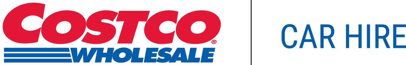 Costco Wholesaleand Car Hire Logos