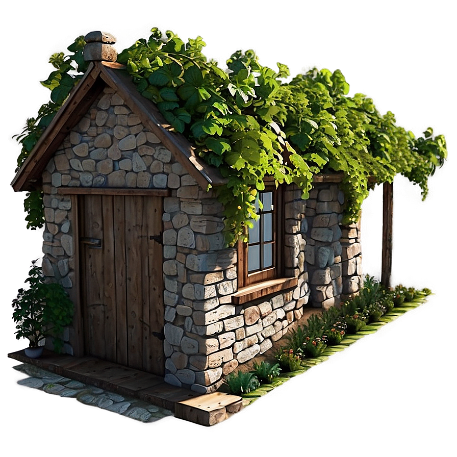 Cottage In A Vineyard Png 43