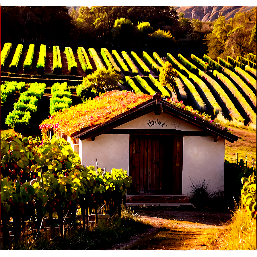 Cottage in a Vineyard PNG rte PNG image with a transparent background, free high-resolution download
