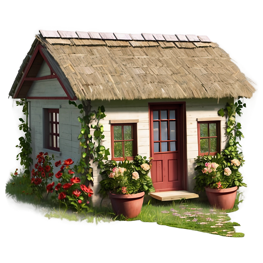 Cottage In Full Bloom Png 7