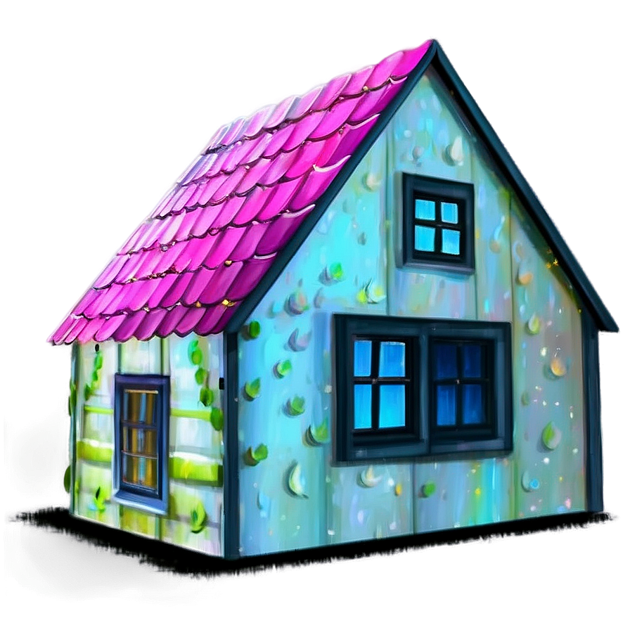 Cottage Under the Stars PNG 06202024 PNG image with a transparent background, free high-resolution download