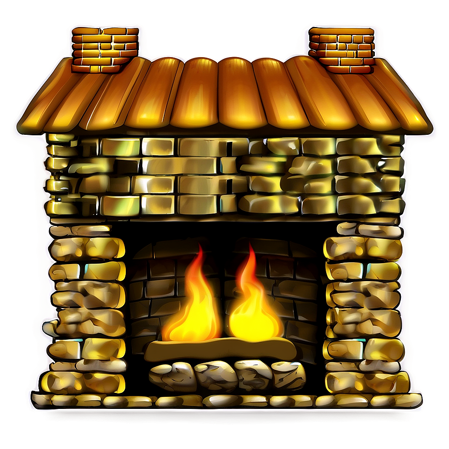 Cottage with a Fireplace PNG uih PNG image with a transparent background, free high-resolution download