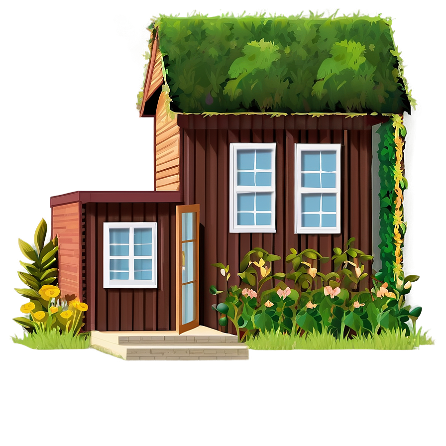 Cottage with a Secret Garden PNG jsm2 PNG image with a transparent background, free high-resolution download