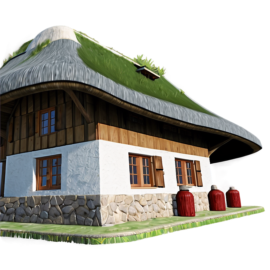 Cottage With A Thatched Roof Png 94