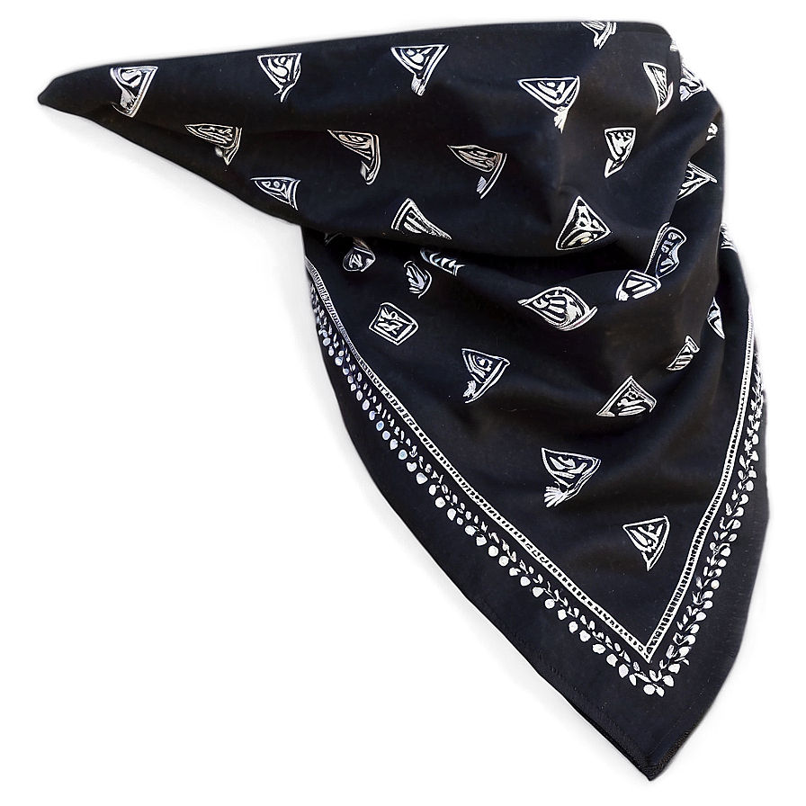 Cotton Black Bandana Png 65