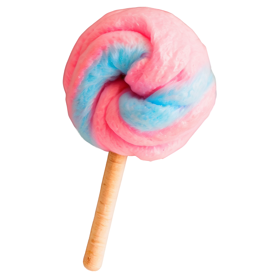 Cotton Candy On A Classic Stick Png 57