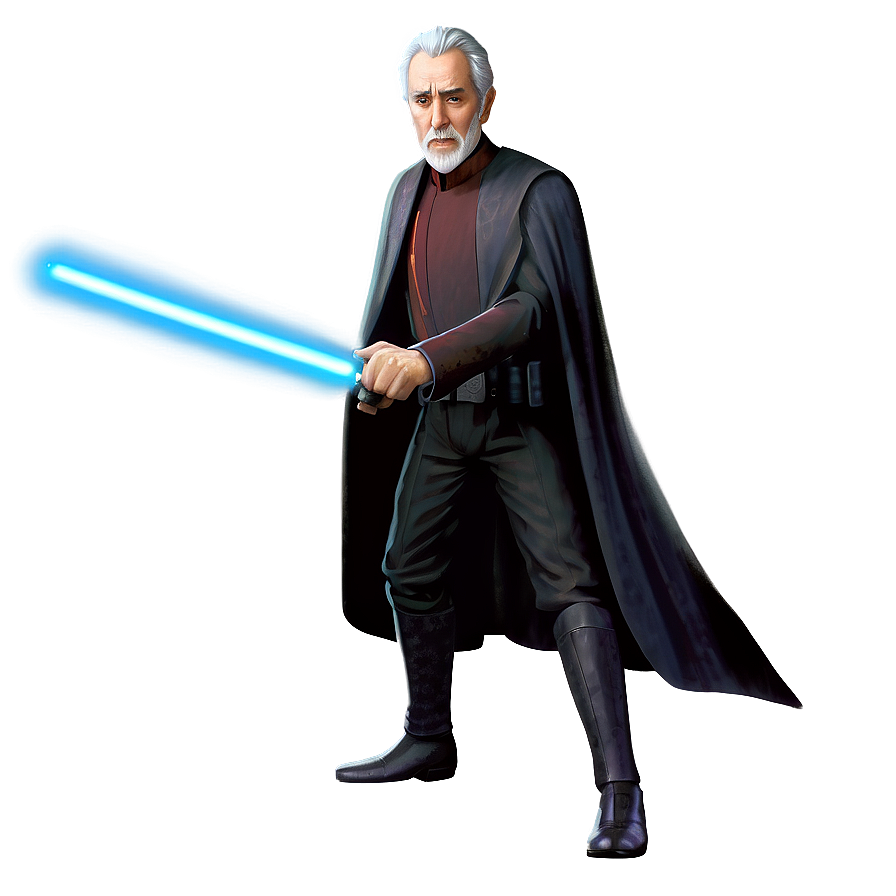 Count Dooku Detailed Illustration Png 06292024