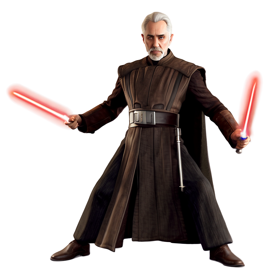 Count Dooku Dueling Stance Png 06292024