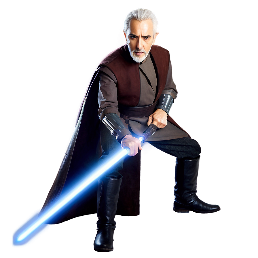 Count Dooku Dueling Stance Png Ync