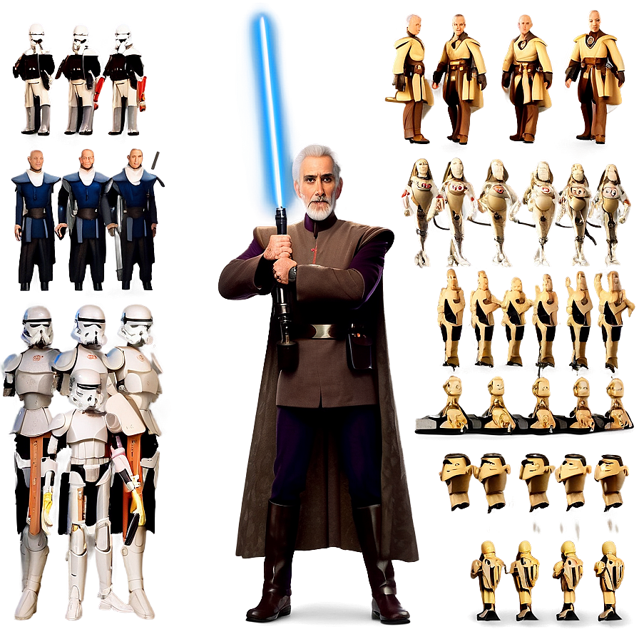 Count Dooku Leadership Pose Png 86