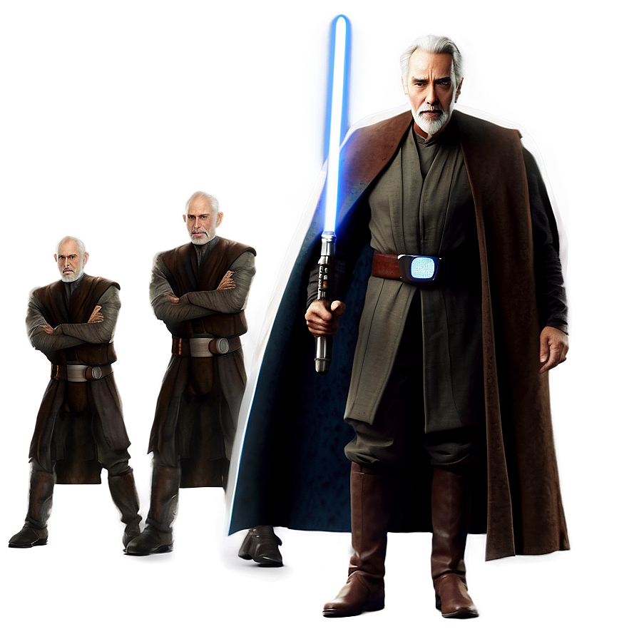 Count Dooku Vs Jedi Knights Png Kdc