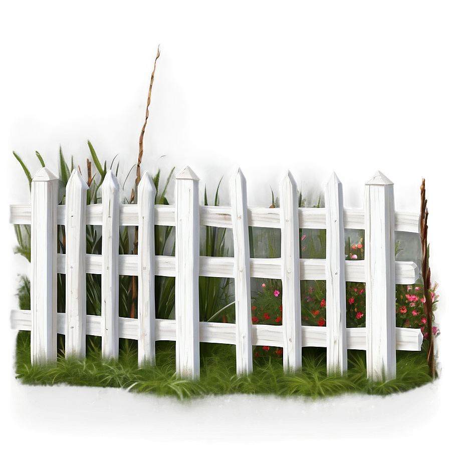 Country Style White Fence Png 84