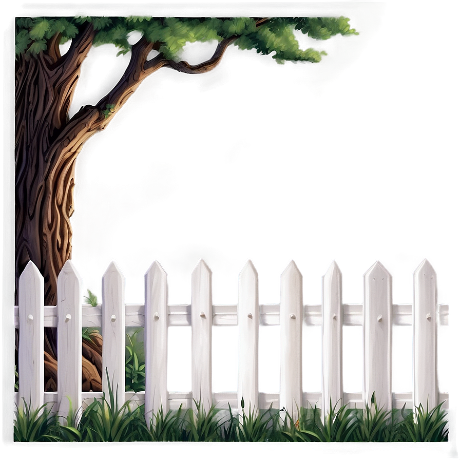 Country Style White Fence Png Bml