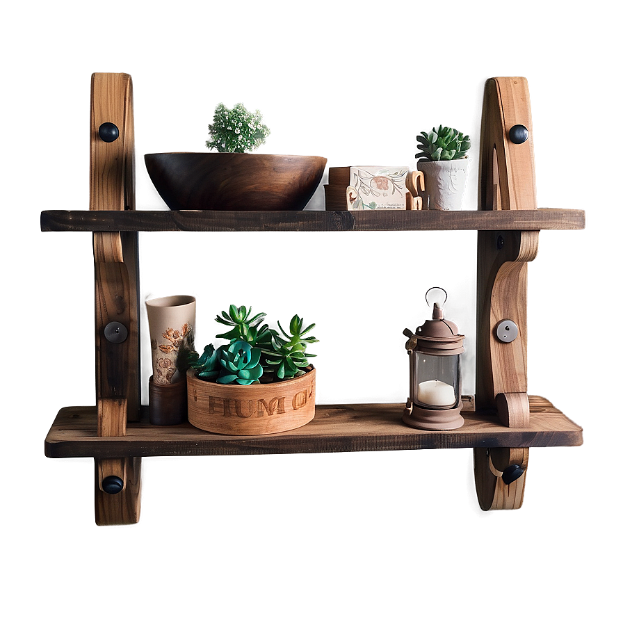 Country Style Wood Shelf Ideas Png Gpm4