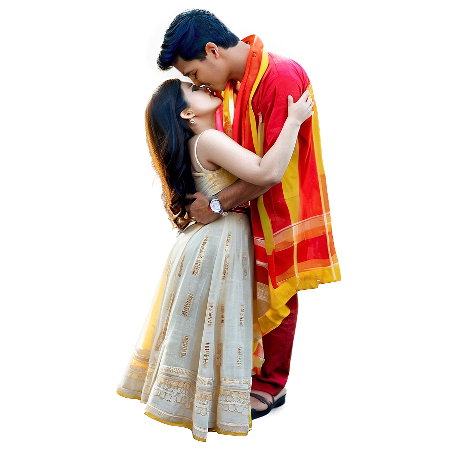 Couple Kiss PNG fde PNG with transparent background
