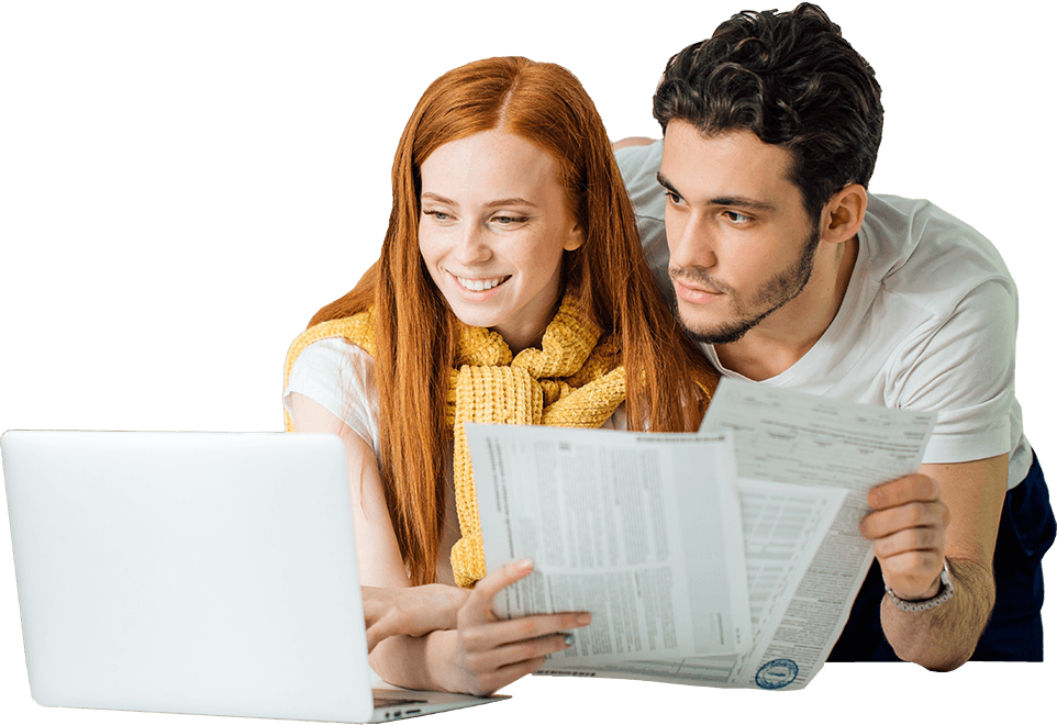 Couple Reviewing Financial Documents Together