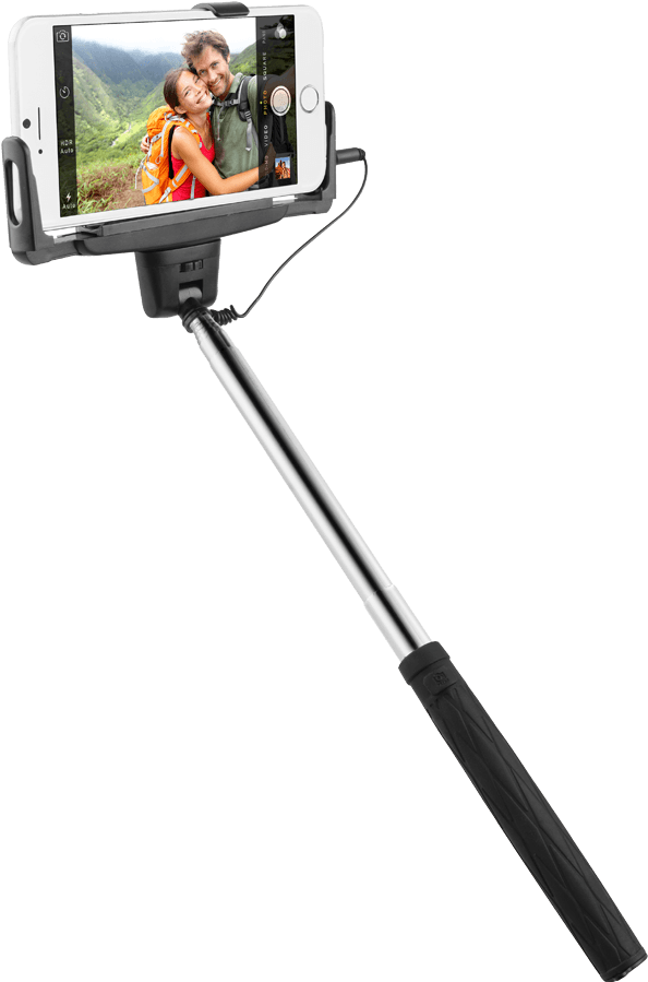 Couple Selfie With Smartphone On Monopod