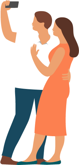 Couple Taking Selfie - Couple Taking Selfie Png, Transparent Png PNG with transparent background