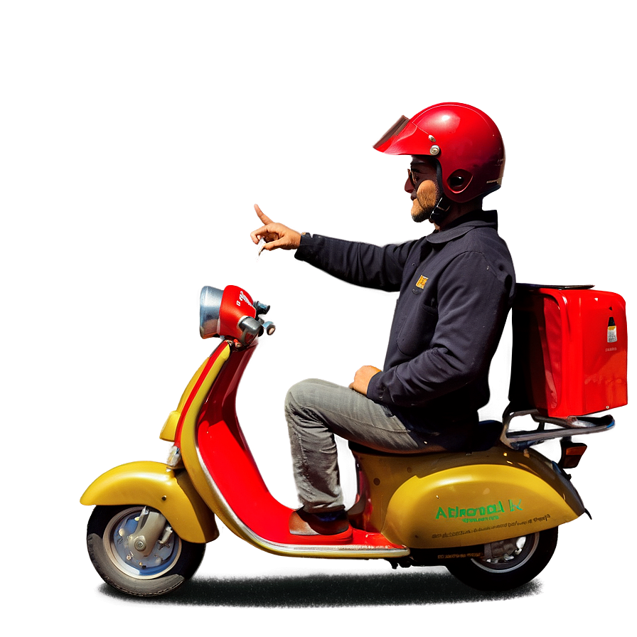 Courier Delivery Scooter PNG 06202024 PNG image with a transparent background, free high-resolution download