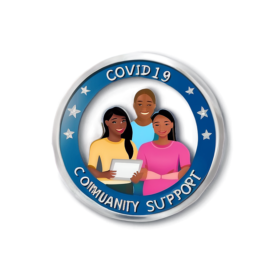 COVID-19 Community Support Badge PNG 86 PNG with transparent background