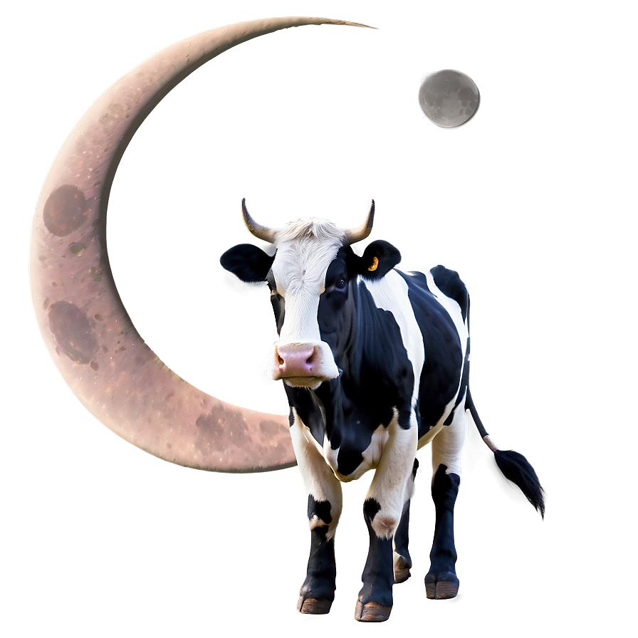 Cow And Moon Png 65