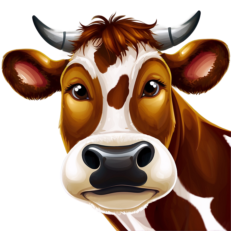 Cow Face Cute Clipart Png 19