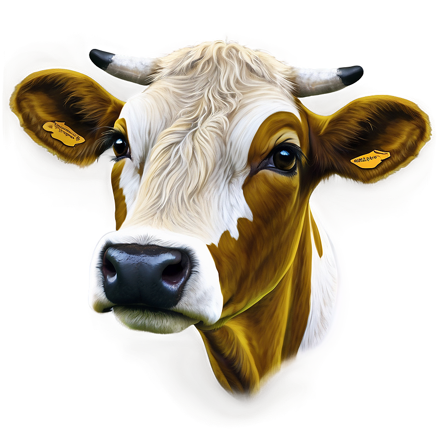 Cow Face On Green Background Png Dbr91