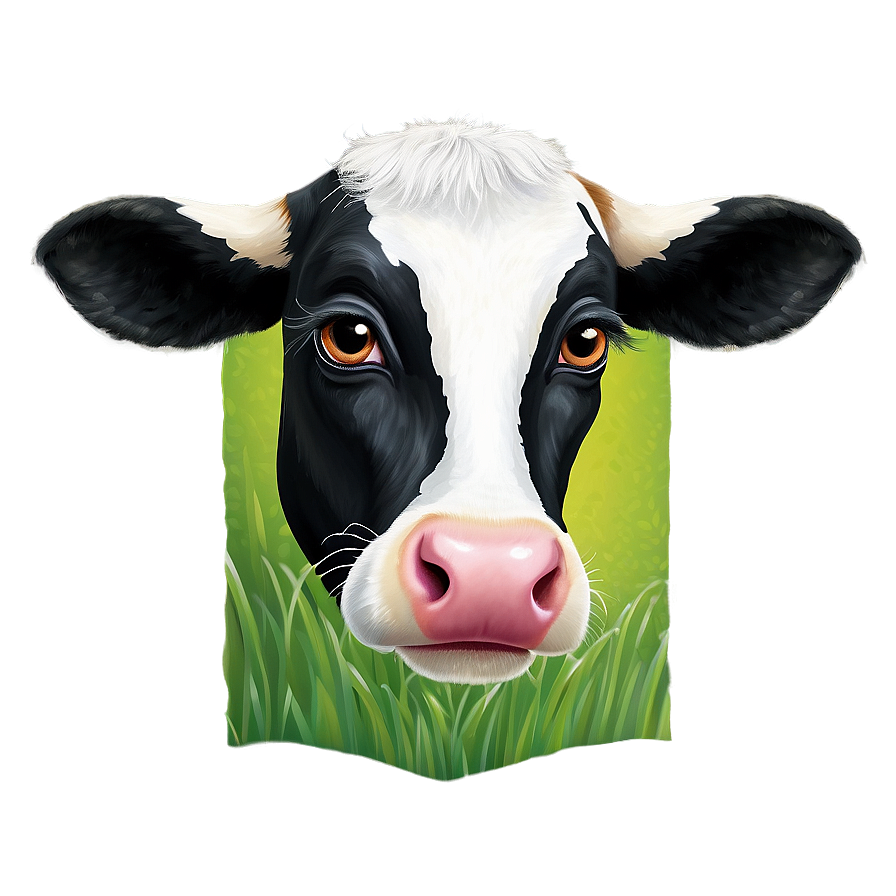 Cow Face Painting Png Xjm51