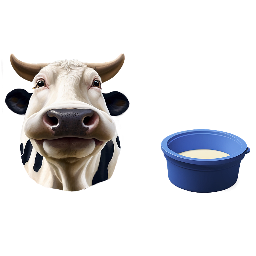 Cow Face With Milk Bucket Png Opv