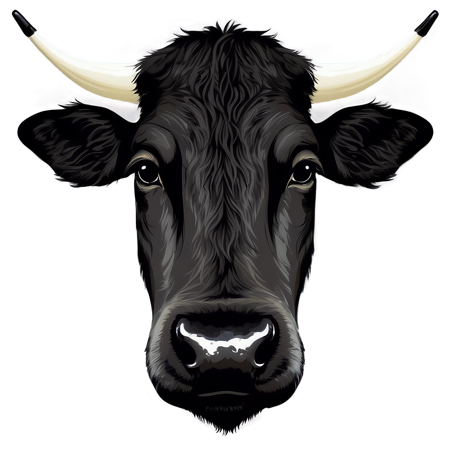 Cow Head Silhouette Clipart Png 06272024