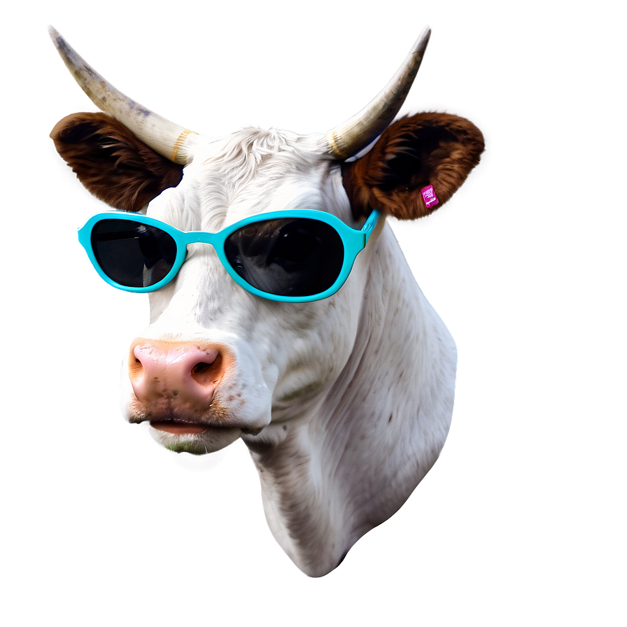 Cow Head With Sunglasses Png Clh