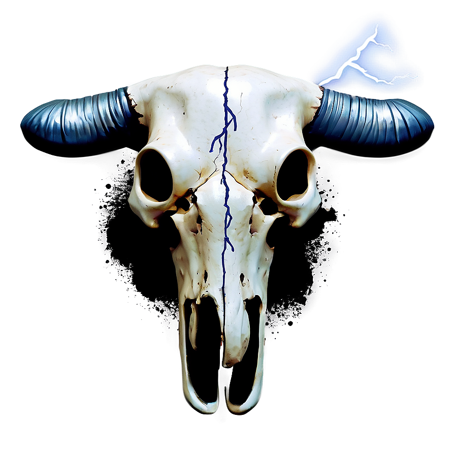 Cow Skull With Lightning Png Rpw74