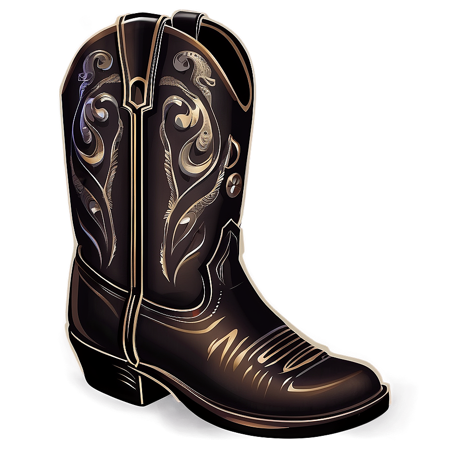 Cowboy Boot Illustration Png 06132024