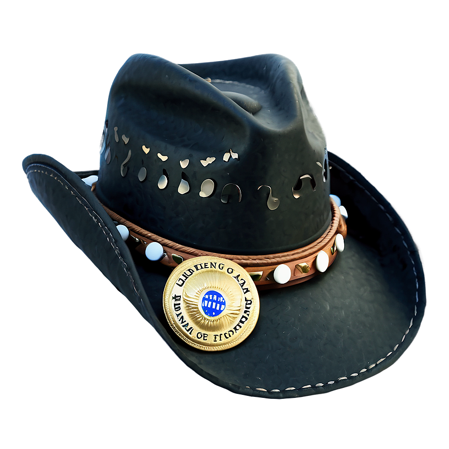 Cowboy Hat with Badge PNG 79 PNG image with a transparent background, free high-resolution download