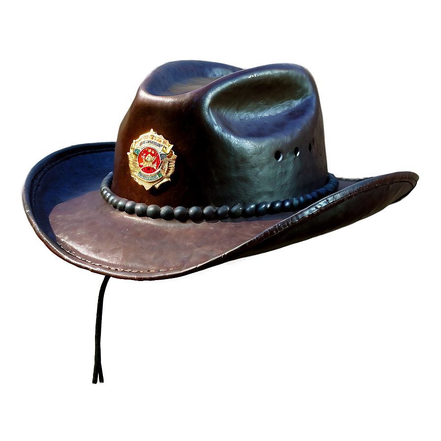 Cowboy Hat with Badge PNG cnk PNG image with a transparent background, free high-resolution download