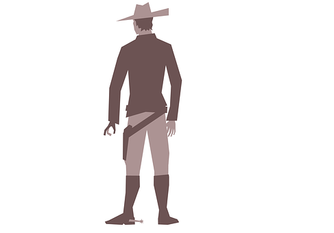 Cowboy Silhouette Vector PNG with transparent background