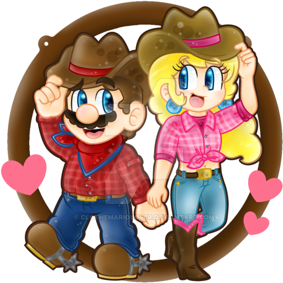 Cowboy Themed Marioand Peach