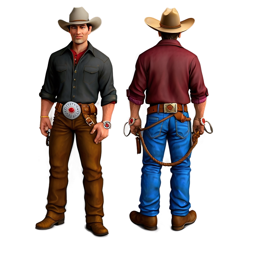 Cowboy With Lariat Png 17