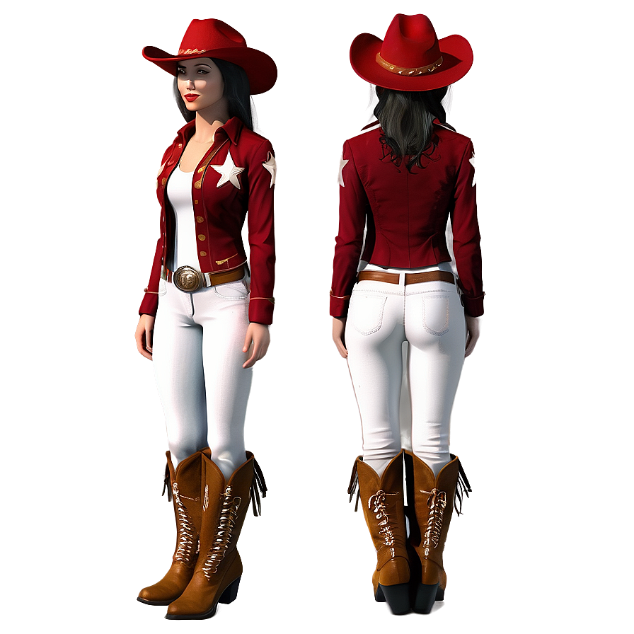 Cowgirl Costume Design Png 06112024