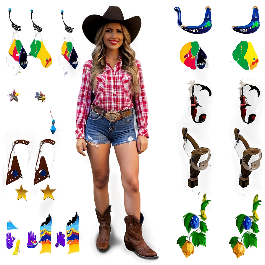 Cowgirl Festival Outfit Png 06112024