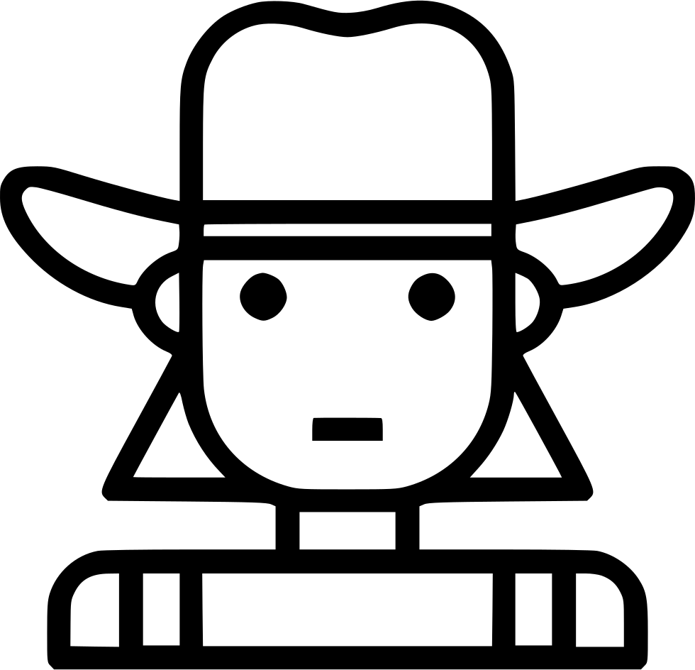 Cowgirl Icon Vector PNG with transparent background